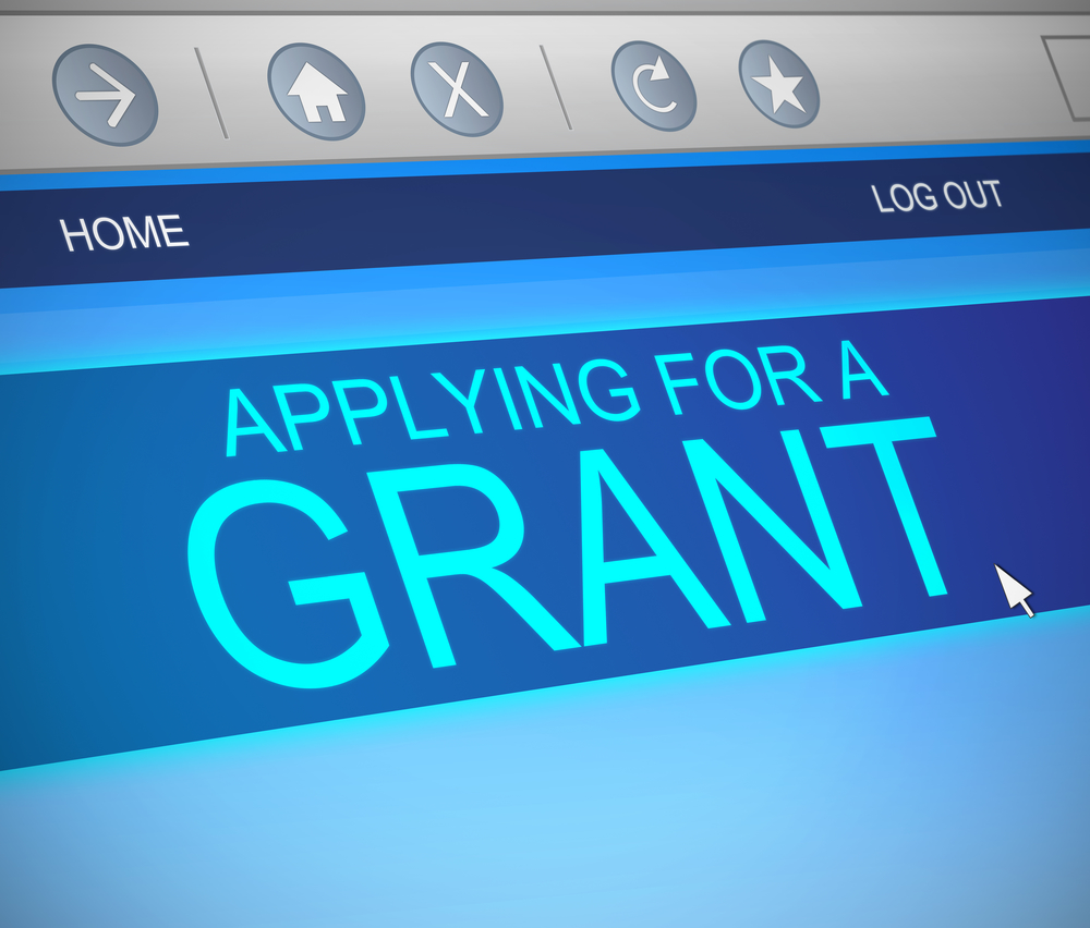 Applying online for a grant.