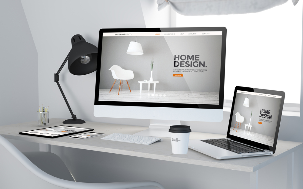 Responsive home design website on different devices