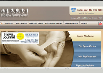 Orthopedic Website | Orlando Web Design Example